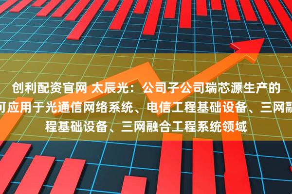 创利配资官网 太辰光：公司子公司瑞芯源生产的平面光波导芯片可应用于光通信网络系统、电信工程基础设备、三网融合工程系统领域